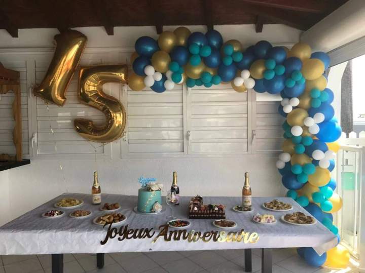 Décoration de réception danniversaire Guadeloupe