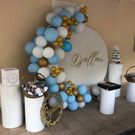 Décor pour fête de baptême Guadeloupe